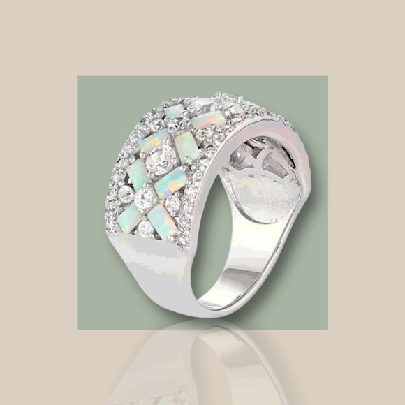 Jordan Blue NYC Sterling Silver Opal Band - Picture 2 of 4